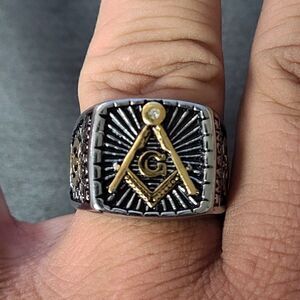 Freemason Masonry Signet Style Ring sizes 9, 10, 11, 12